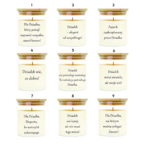 Świeca prezent na Dzień Dziadka - minimalistyczna