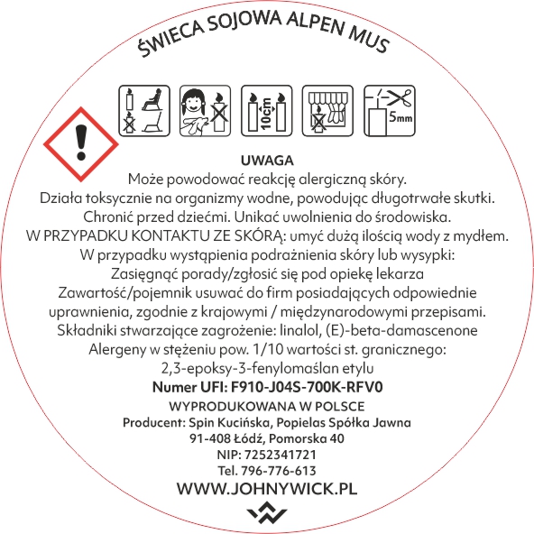Sojowa świeca zapachowa - Alpen Mus - obrazek 4