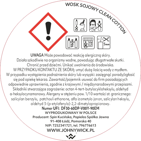 Wosk zapachowy - Clean cotton - obrazek 4