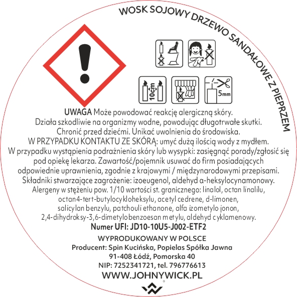 Wosk zapachowy - Drzewo sandałowe z pieprzem - obrazek 4