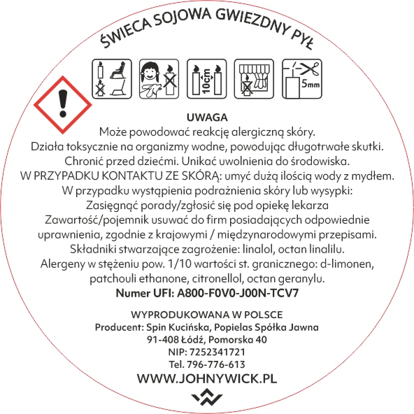 Sojowa świeca zapachowa - Gwiezdny Pył - obrazek 2