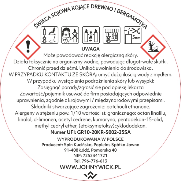Sojowa świeca zapachowa - Kojące drewno i bergamotka - obrazek 3