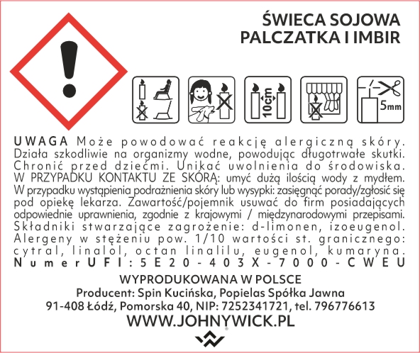 Sojowa świeca zapachowa - Palczatka z Imbirem - obrazek 4