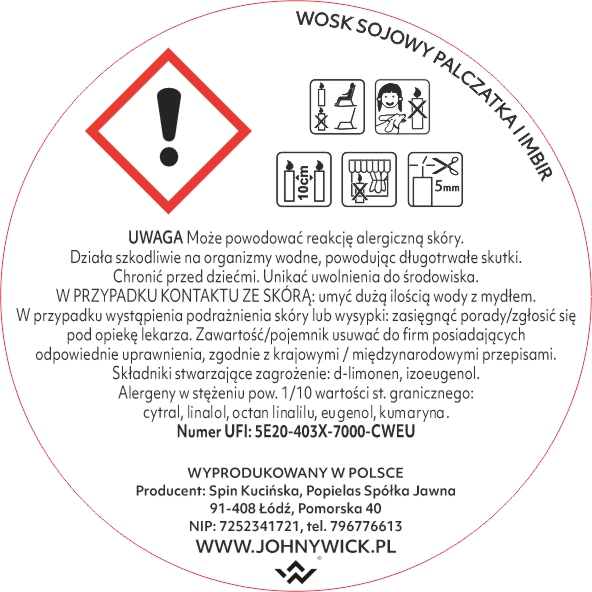 Wosk zapachowy - Palczatka i imbir - obrazek 4
