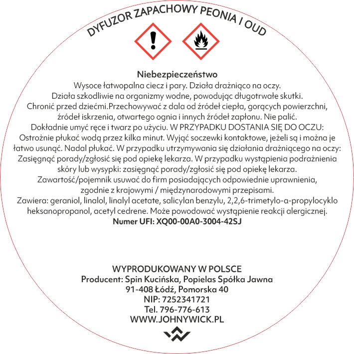 Dyfuzor zapachowy - Peonia i oud - obrazek 5