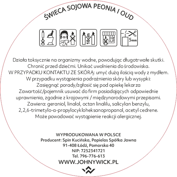 Sojowa świeca zapachowa - Peonia i Oud - obrazek 3