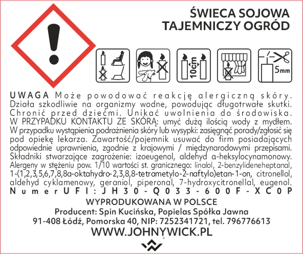 Sojowa świeca zapachowa - Tajemniczy ogród - obrazek 4