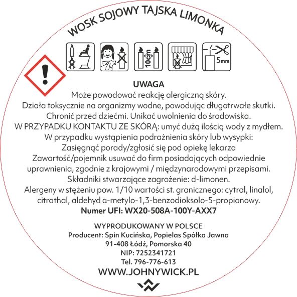 Wosk zapachowy - Tajska limonka - obrazek 4