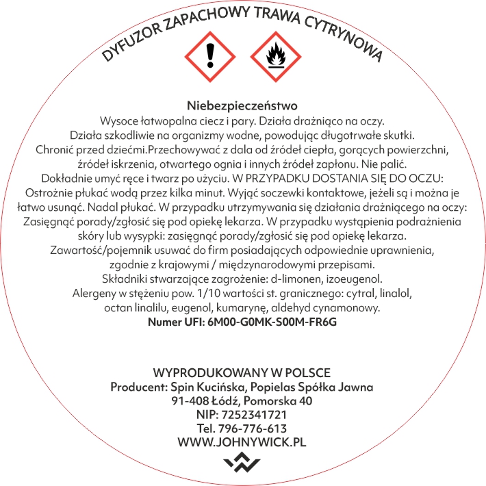 Dyfuzor zapachowy - Trawa cytrynowa - obrazek 5