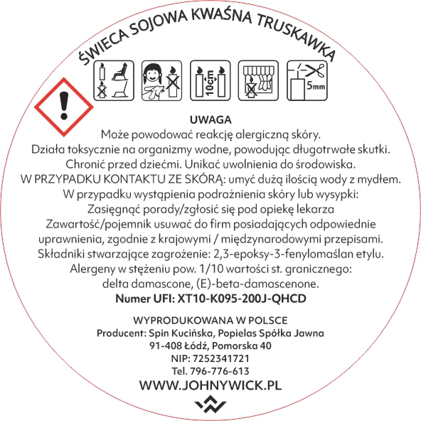 Sojowa świeca zapachowa - Kwaśna truskawka - obrazek 3